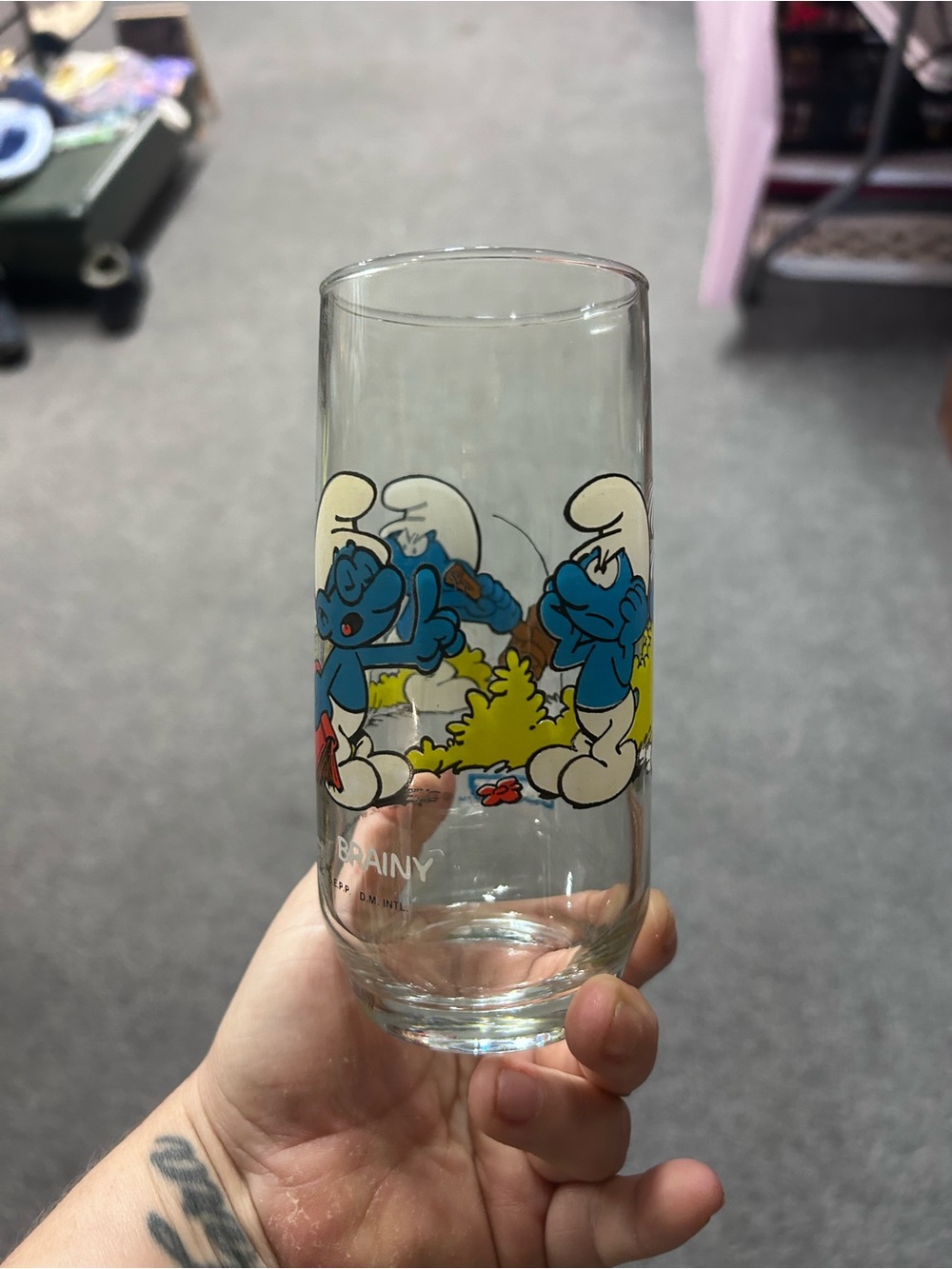 Smurf glass